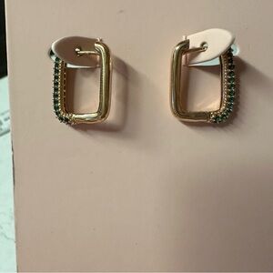 Mignonne Gavigan Green Square Hoops